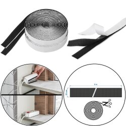 Selbstklebender Klettverschluss 20 mm Breite 8 m Rolle...