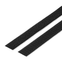 Selbstklebender Klettverschluss 20 mm Breite 8 m Rolle schwarz – stark haftendes Haken und Flauschband zum Organisieren Fixieren und Aufhängen