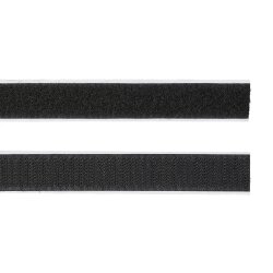 Selbstklebender Klettverschluss 20 mm Breite 8 m Rolle schwarz – stark haftendes Haken und Flauschband zum Organisieren Fixieren und Aufhängen