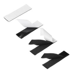 Extra starkes selbstklebendes Klettband 30 mm x 10 cm 12 Stück schwarz zuschneidbar für Haushalt Wohnmobil Wohnwagen aus Nylon