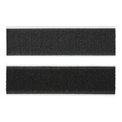 Extra starkes selbstklebendes Klettband 30 mm x 10 cm 12 Stück schwarz zuschneidbar für Haushalt Wohnmobil Wohnwagen aus Nylon