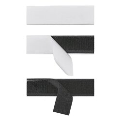 Extra starkes selbstklebendes Klettband 30 mm x 10 cm 12 Stück schwarz zuschneidbar für Haushalt Wohnmobil Wohnwagen aus Nylon