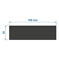 Extra starkes selbstklebendes Klettband 30 mm x 10 cm 12 Stück schwarz zuschneidbar für Haushalt Wohnmobil Wohnwagen aus Nylon