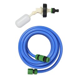 Wassertank Fuellset 3/4 Zoll Anschluss, 7,5 m PVC Zulauf, Schwimmerventil, Druckminderer, Schnellkupplung Set, Verschlusskappen fuer Wohnmobil Wohnwagen