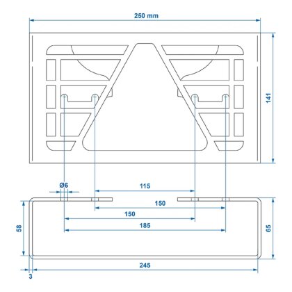 2x Rückleuchtenschutz Rücklichtschutz Lampenschutzkorb Rückleuchten Schutzgitter 250x141x65 mm verzinkte Oberfläche Silber Stecksystem für Anhänger werkzeuglos