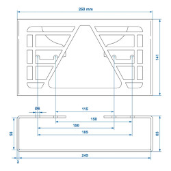 Rückleuchtenschutz für Anhänger 250x141x65...