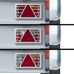 Rückleuchtenschutz für Anhänger 250x141x65 mm, Rücklicht Schutzgitter aus 3 mm Stahl, verzinkt, 2er Set zum Schutz der Heckleuchte