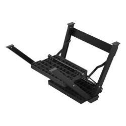 Trittstufe klappbar Doppeltrittstufe aluminium schwarz 595 x 460 x 200/400 mm für Wohnwagen Wohnmobil Haushalt EN14183:2003