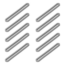 30x Spanngummi Vierkant-Gummiring 130x5x5 mm grau für Zelt Vorzelt Abspannung Camping Outdoor Spannring ohne Werkzeug