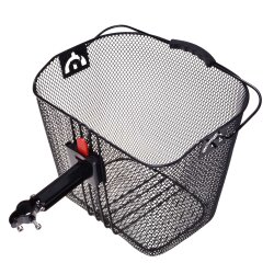 Fahrradkorb Vorne mit Klick Halter - Lenkerkorb mit Kippschutz Größe 33x25cm - Fahrrad Korb mit 22 Liter