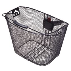 Fahrradkorb Vorne mit Klick Halter - Lenkerkorb mit Kippschutz Größe 33x25cm - Fahrrad Korb mit 22 Liter