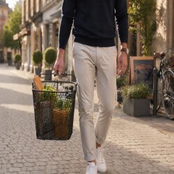 Fahrradkorb hinten abnehmbar – Gepäckträgerkorb 35x23x32cm – stabiler Drahtkorb bis 25 Liter – ideal für Schultaschen, Einkäufe & Freizeit – Fahrradkorb für Gepäckträger