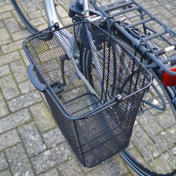 Fahrradkorb hinten abnehmbar – Gepäckträgerkorb 35x23x32cm – stabiler Drahtkorb bis 25 Liter – ideal für Schultaschen, Einkäufe & Freizeit – Fahrradkorb für Gepäckträger