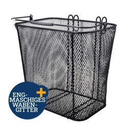 Fahrradkorb hinten abnehmbar – Gepäckträgerkorb 35x23x32cm – stabiler Drahtkorb bis 25 Liter – ideal für Schultaschen, Einkäufe & Freizeit – Fahrradkorb für Gepäckträger