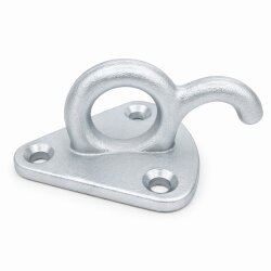 20x Planenhaken Anhänger Metall Zurrhaken mit Öse 70x45 mm Spannhaken verzinkt