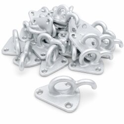 20x Planenhaken Anhänger Metall Zurrhaken mit Öse 70x45 mm Spannhaken verzinkt