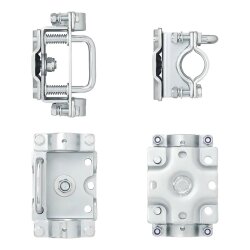 Stützrad Halterung 300kg Klemme 48mm verzinkter Stahl Anhänger Befestigung Stützradklemme AL-KO kompatibel Klemmhalter kippbar Rohrmontage sichere Fixierung