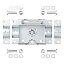 Stützrad Halterung 300kg Klemme 48mm verzinkter Stahl Anhänger Befestigung Stützradklemme AL-KO kompatibel Klemmhalter kippbar Rohrmontage sichere Fixierung