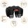 Fahrrad Gepäckträgertasche Doppel 46L Fahrradtasche Set wasserabweisend Nylon PVC 6 Fächer Reflektorstreifen 2×15L Hauptfach 2×5L Seitentasche 2×3L Netzfach schwarz
