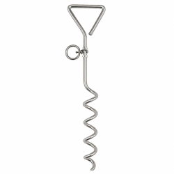 4x Erdanker 420 mm Bodenanker verzinkt Spiralanker 8 mm Schaft mit Griff 75 mm Spirale 200 mm Sturmsicherung Zelt Pavillon Vorzelt Camping Hundepfahl Outdoor Befestigung