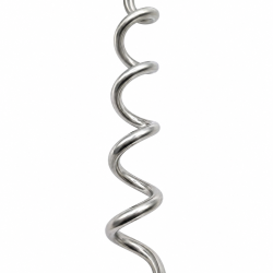 4x Erdanker 420 mm Bodenanker verzinkt Spiralanker 8 mm Schaft mit Griff 75 mm Spirale 200 mm Sturmsicherung Zelt Pavillon Vorzelt Camping Hundepfahl Outdoor Befestigung