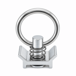 10x Airlineschiene Fitting 1 Zoll 25,4 mm Airline Schiene SWL /WLL daN 900 Arbeitsbelastung 900 kg verzinkt Ring Innen 30 mm Zurröse für Anhänger