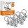 10x Airlineschiene Fitting 1 Zoll 25,4 mm Airline Schiene SWL /WLL daN 900 Arbeitsbelastung 900 kg verzinkt Ring Innen 30 mm Zurröse für Anhänger
