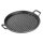 Gusseisenplatte 2er Set rund Ø 31 cm 2,9kg und eckig 40 x 20,5 cm massiv 2,7 kg Grillplatte aus Gusseisen massiv mit Griffen für BBQ, Grill, Herd & Ofen, gleichmäßige Wärmeverteilung