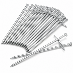 25 STK Zeltheringe stabil als Vorrats-Set für viele Fixierpunkte – ideal für Plane, Sonnensegel, Camping, Garten, Reifentaschen, Wohnmobil & Wohnwagen