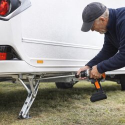Wohnwagen Kurbel für Akkuschrauber stabile Stahl Verlängerung 54 cm 17 mm 6-Kant Adapter für Ausdrehstützen und Kurbelstützen