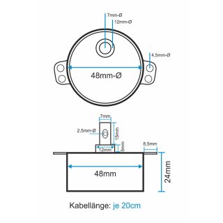 Spiegelkugelmotor 230V 1 rpm